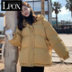 LPOX棉服女短款2025年冬季棉襖韓版學生寬松面包服ins棉衣外套潮 黃色 L [建議113-130斤]