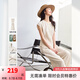 梵希蔓老錢風亞麻套裝女2025夏季新款簡約氣質圓領上衣闊腿休閑褲 M9725 杏色 L