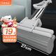 百世優(yōu)品 雙排滾輪膠棉拖把27cm1頭家用一拖凈免手洗2025懶人拖把海綿吸水