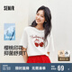 森馬（Semir）涼感T|短袖T恤女抑菌寬松潮流圓領(lǐng)2025夏季櫻桃上衣109325100023