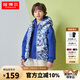 坦博爾兒童羽絨馬甲男童女童2022款童裝安心羽絨服馬甲背心連帽外穿保暖商場(chǎng)同款TC330102 滑雪藍(lán) 150/72 