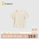 童泰（TONGTAI）嬰兒T恤夏莫代爾寶寶衣服男女童短袖休閑外出無(wú)痕上衣淺灰白90cm