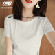 斯凱奇（Skechers）短袖體恤女士夏季冰絲薄款休閑百搭半袖潮寬松速干運動上衣 -0074棉花糖白 S /165 【男女同款，女生建議拍小一碼】