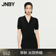 JNBY/江南布衣秋冬新品含綿羊毛針織衫修身V領(lǐng)正肩基礎(chǔ)款女5O7312770 010/雜黑 S 155