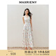 MAXRIENY【浪漫花園-商場(chǎng)同款】城市度假風(fēng)綁帶深v連衣裙露背裙子 粉花 S 01/34