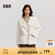 森馬（Semir）外套女中長款仿兔毛V領(lǐng)落肩時尚2024冬氣質(zhì)寬松夾克復(fù)古 白色調(diào)00311 175/96A/XXL
