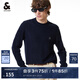 杰克·瓊斯（JACK&JONES）秋冬新款直筒字母毛衣休閑百搭基礎(chǔ)套頭針織衫男裝 E39藏藍(lán) S 170