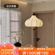 頓家法式中古風(fēng)餐廳吊燈LED護(hù)眼玄關(guān)燈創(chuàng)意竹子新中式吧臺(tái)餐廳吊燈 栗子/直徑40CM-三色變光