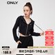 ONLY時(shí)尚休閑顯瘦修身長(zhǎng)袖開(kāi)衫連帽衛(wèi)衣女|12339R005 H1Z 黑色 M 165/84A