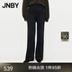 JNBY/江南布衣秋冬牛仔褲女萊賽爾垂感闊腿毛邊休閑長(zhǎng)褲5O8E12680 990/牛仔黑 XS