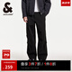 杰克·瓊斯（JACK&JONES）降落傘兵褲男夏季工裝褲涼感男褲略寬松休閑褲輕薄款潮流褲子 E40黑色 31 175 31