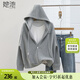 她池衛(wèi)衣外套2025秋裝新款女時(shí)尚落肩長(zhǎng)袖寬松連帽拉鏈上衣
