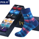 POLO【1盒6雙】時(shí)尚透氣格仔襪子男棉質(zhì)中筒襪男士秋冬天襪吸汗 型號【622】六色*6雙 均碼39-45碼鞋合適