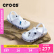 卡駱馳crocs洞洞鞋貝雅卡駱班輕便耐磨一腳蹬休閑鞋|205089 白/深藍(lán)-126 37 /38(230mm)