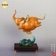 舒格麗黃銅新中式飛象擺件書房辦公室喬遷禮物大象玄關(guān)酒柜裝飾工藝品