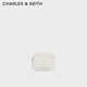 CHARLES&KEITH25秋新品菱格拉鏈卡包錢(qián)包迷你零錢(qián)包生日禮物CK6-50681214Cream奶白色XXS
