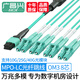 廣昌興（G.C.X）萬(wàn)兆多模光纖跳線MPO轉(zhuǎn)LC 8芯OM3 母頭B極性 兼容10G/25G/40G光模塊分支集束光纖線 3米