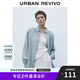 UR2025夏季新款女裝休閑撞色條紋長(zhǎng)袖開襟襯衫UWM250050 藍(lán)色條紋 S