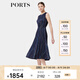 PORTS寶姿女裝春季新款氣質(zhì)通勤百褶連衣裙女ALP8D083RPP087 丈青混色 S (4)