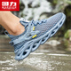 回力男鞋夏季2025新款休閑運動(dòng)透氣網(wǎng)鞋戶(hù)外涉水沙灘涼鞋 藍色  42 