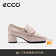 愛步（ECCO）樂福鞋女 25年新款優(yōu)雅淺口正裝單鞋粗跟高跟鞋女 型塑291903 灰粉色29190301386 38