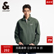 杰克·瓊斯（JACK&JONES）25年男裝春秋款外套男多色商務(wù)休閑夾克翻領(lǐng)100%純棉行政夾克短款 E03百里香綠 L