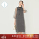 浮云堂.風(fēng)」摽梅.中式禪意黑色旗袍格子連衣裙女25夏款改良茶服 黑色 S （售完下架）