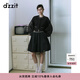 DZZIT地素針織衫2024冬季新款細(xì)閃亮片精致感開衫毛衣女 黑色 常規(guī) M