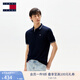 TOMMY JEANS【潮流鑲邊】25夏季男裝純棉珠地網眼商務翻領短袖T恤POLO20745 藏青色C1G L