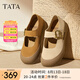 他她（TATA）女鞋2025秋商場同款時尚百搭女勃肯鞋新款厚底鞋4TR02CQ5 杏色 36