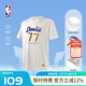 NBA【新品】楊瀚森哈利伯頓東契齊亞歷山大庫里t恤短袖男夏裝籃球服 湖人-東契奇運動休閑T恤(白色) L