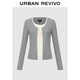UR2025秋季新款女設計感假兩件系帶拼接修身針織衫UWG950200