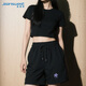 真維斯（Jeanswest）運動(dòng)短褲女外穿2025新款夏季薄款自然腰寬松顯瘦女生純棉五分褲