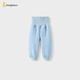 童泰（TONGTAI）寶寶褲子秋冬季純棉夾棉長(cháng)褲兒童高腰家居褲護肚棉褲藍色100cm