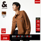 杰克·瓊斯（JACK&JONES）春秋仿麂皮寬松舒適百搭純色時尚翻領(lǐng)夾克上衣外套男裝224321056 E10 深棕色 L 180