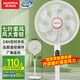 澳柯瑪（AUCMA）電風(fēng)扇交流定頻遙控定時輕音臥室家用落地空氣循環(huán)扇大風(fēng)量臺地兩用辦公電扇/冰川白 FS-35D909(Y)