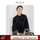 EIN【新中式牛仔】EIN言復(fù)古丹寧國風(fēng)盤扣夾克短款外套女春秋新款 墨藍(lán)  M