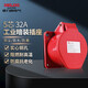 德力西電氣航空插頭插座耦合器連接器 32A 5芯 415V工業(yè)暗裝插座