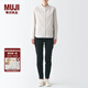 無印良品（MUJI）女式 橫豎彈力牛仔 緊身褲 褲子 長褲 休閑褲丹寧回潮 BEA53A2S 深黑色 27inch