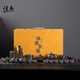 景德鎮(zhèn)紫砂壺功夫茶具套裝家用中式陶瓷泡茶壺茶杯子浮雕龍紋整套 紫砂【龍騰盛世-22頭+六君子】高端禮盒