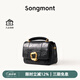 Songmont山下有松小號巧克力包新款牛皮斜挎鏈條軟手機包 黑色(現(xiàn)貨)