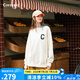 COVERNAT潮牌衛(wèi)衣 寬松圓領(lǐng)衛(wèi)衣男 24秋季新品衛(wèi)衣女 C標(biāo)情侶款長袖套頭衫 橘色 M (170)