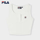 FILA 斐樂【楊冪同款】女士針織背心2025夏新款背心運動修身內(nèi)衣黑色