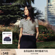 TOMMY HILFIGER【輕柔感】25夏季女1985珠地網眼條紋純色修身短袖T恤POLO 白藏青條紋0BF XL （推薦：125-135斤）