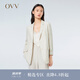 OVV2023春夏新款女裝兩?？燮叻中鋲夯ê啙嵭蓍e通勤正式西服外套 米白（凈色）04 XS