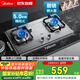 美的（Midea）燃氣灶液化氣 雙灶具 家用5.0kW猛火灶臺嵌兩用 不銹鋼面板 線性精控 一級能效 Q315-M