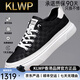 KLWP香港男鞋2025新款夏季透氣薄款潮流休閑鞋子男款帆布鞋男冰絲布鞋 黑色增高款 38