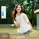 茵曼（INMAN）【涼感索羅娜】茵曼網(wǎng)紗拼接娃娃衫女2025年夏季新款花朵短袖T恤  米白色 M
