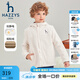 哈吉斯（HAZZYS）品牌童裝男女童外套冬新品防靜電寬松保暖時(shí)尚舒適針織外套 奶油色 120