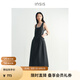 INSISFEMME[趙昭儀同款][扭結(jié)系列]酶洗棉夏新款鏤空后背立體袋蛋型連衣裙女 查爾斯頓綠 M
